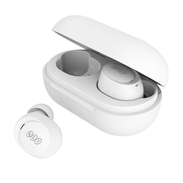TWS QCY T27 hovedtelefoner (hvide)