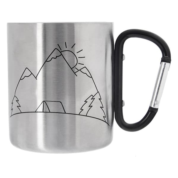 Stålresmugg med karabin 350 ml