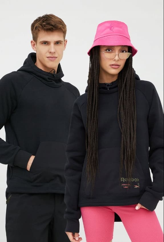 Reebok sort hættetrøje med logo S 0A7C4_A* BAGGRUNDE