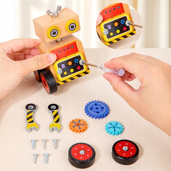Manipulativ Leksak Robot Montessori Fällbar Utbildande Sensorisk