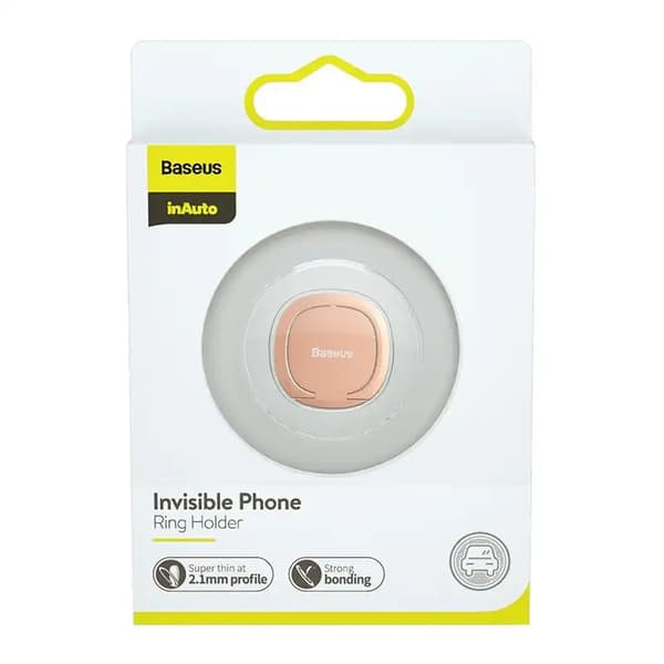 Baseus Osynlig ringhållare för telefon (rosa)