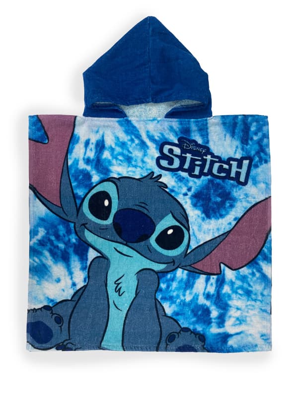 LILO STITCH Badhandduksponcho i bomull, barnöverdrag