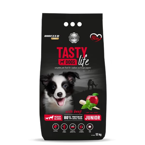 Tørfoder til hvalpe BIOFEED TASTY DOGS LIFE JUNIOR 12 kg