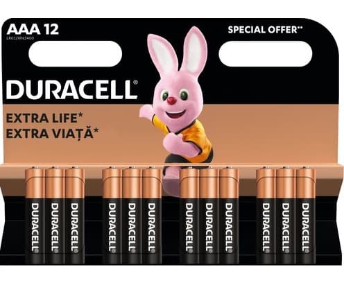 Duracell Extra Life LR3 AAA alkaliske batterier 24 stk.