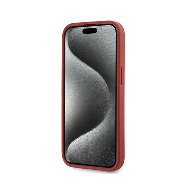 Karl Lagerfeld Diagonal Quilted Script - iPhone 15 / 14 / 13 cover (rød)