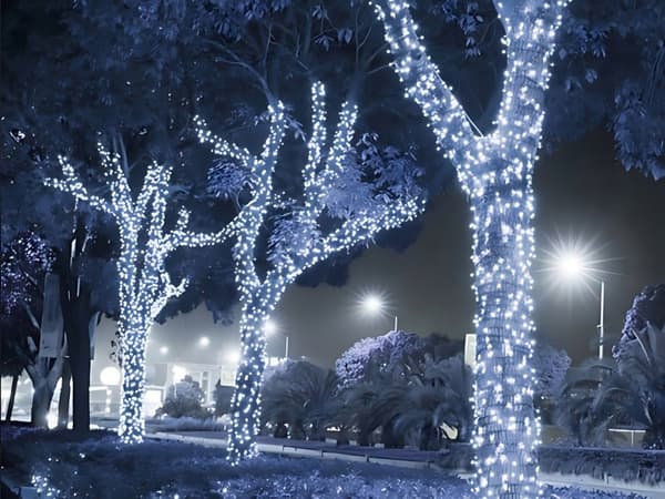 Julgransbelysning 500 LED 20 m kallvit (30)