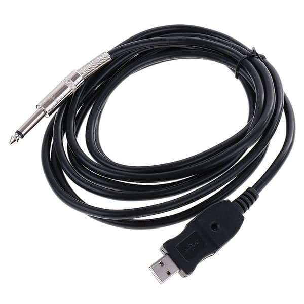 Kitaran liitäntäadapteri jack 6,3 mm - USB 2.0 A -kaapeli 3 m