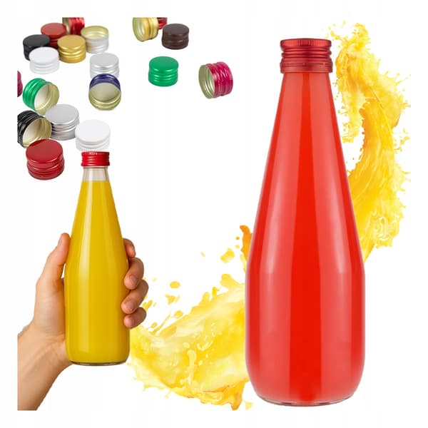 10x Droppjuiceflaska 330 ml + kork glasflaskor för sirapsjuice