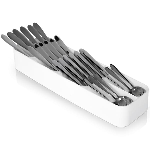 Bestikindlæg til skuffe hvid 39x11,5 cm