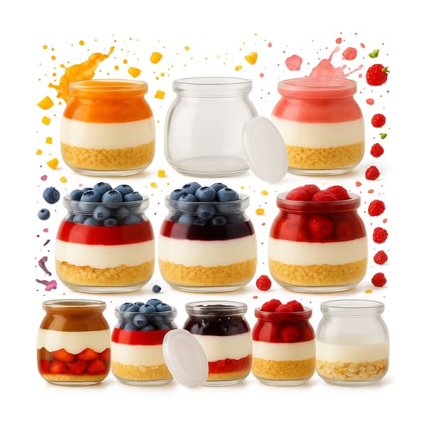 5x EFTERRÄTTSBÄLTAR 100 ml GLASBURK FÖR EFTERRÄTT Dessertkopp