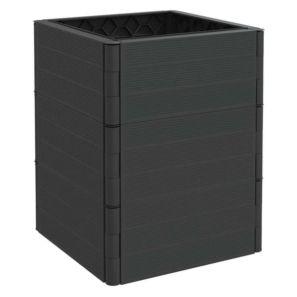vidaXL haveplantekasser, 2 stk., antracit, PP