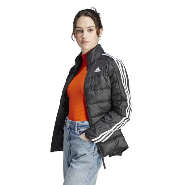 Damejakke adidas ESSENTIALS 3-STRIPES LIGHT DOWN sort HZ5726 r S