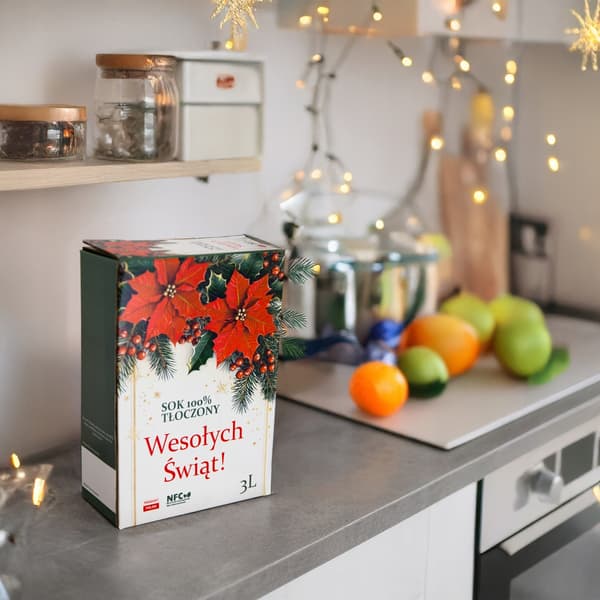 Juleæblejuicekarton 100% presset 3L Til juleblomster