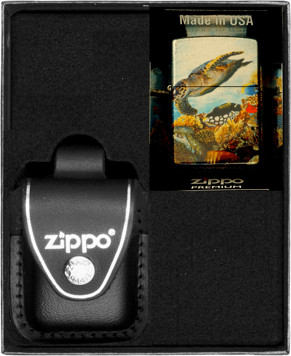 Zippo Lighter Sæt Deep Sea Design Gave nr. 3
