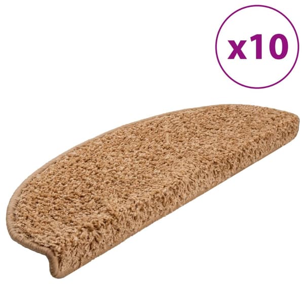 vidaXL Trappsteg, 10 st, 65x21x4 cm, Beige