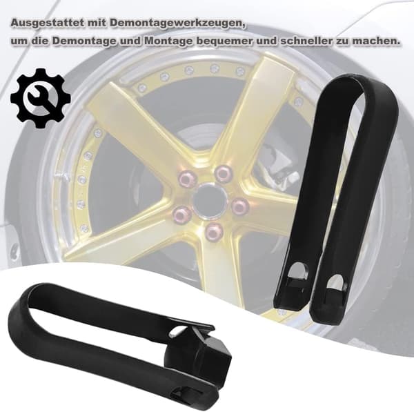 Rengassuojat auton renkaille 17mm 40kpl harmaa