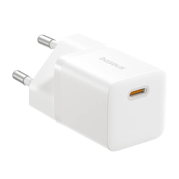 Baseus GaN5 mini 1C laddare, 25W (vit)