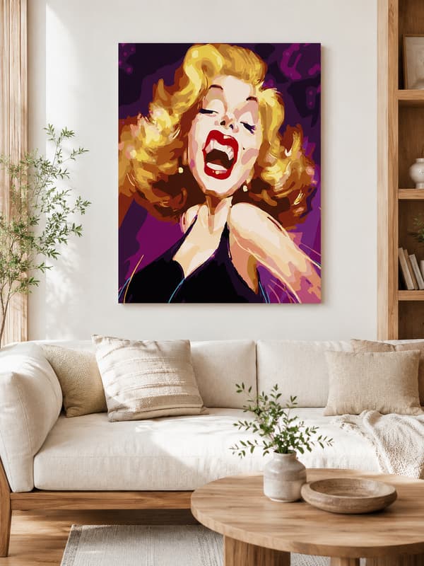 Målning med siffror med ram Marilyn Monroe 40x50 cm