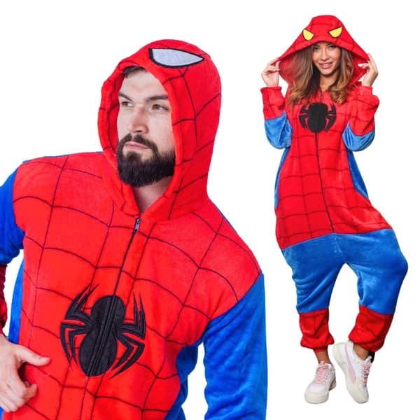 Kigurumi-pyjamas Spiderman-kostym Storlek: 145-155 cm