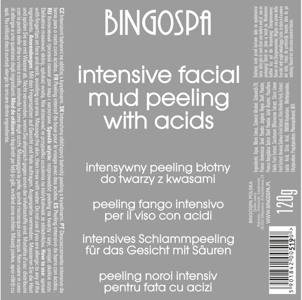 Intensiv mudderansigtspeeling med BINGOSPA-syrer