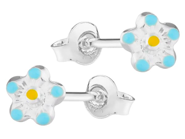 Sølvblomst Forget-Me-Not Øreringe Små Blomster Øreringe til Piger