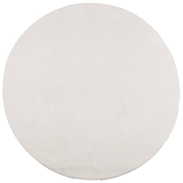 vidaXL IZA Tæppe, Lav Luv, Creme, Ø 80 cm