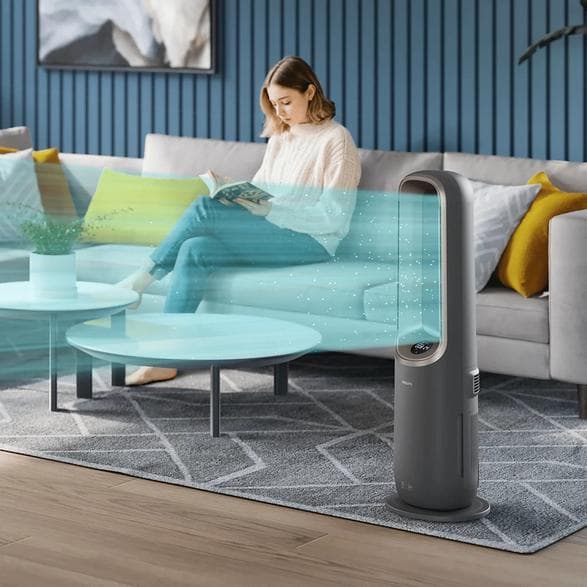 PHILIPS AMF970/10 Air Performer 9000-seriens luftfugter og -renser, ventilator- og varmefunktion, grå