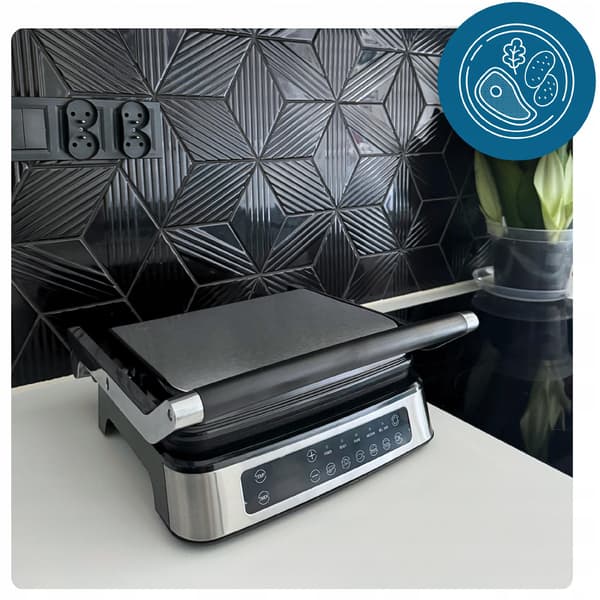 Elgrill 2000W 5-i-1 LED-display, öppningsbar 180° artronix