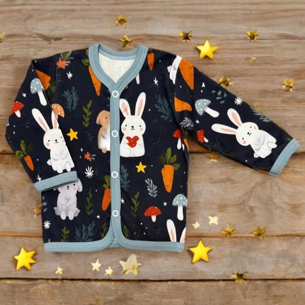 KAFTAN barnkaftan 92 SKJORTA knäppbar långärmad SKOGSDJUR