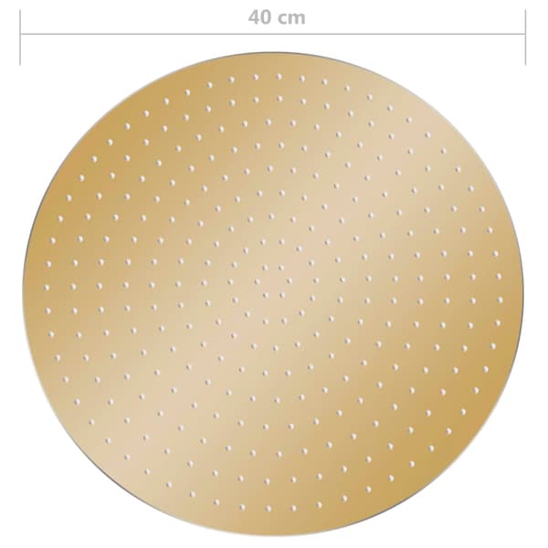 vidaXL brusehoved i rustfrit stål 40 cm rundt guld