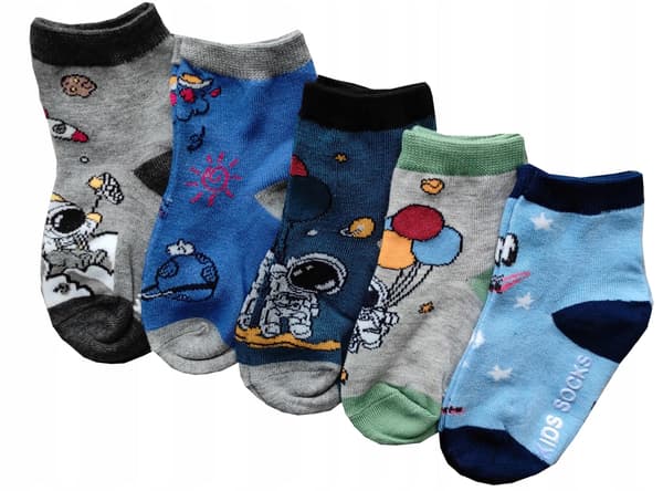 ABS halkfria pojksockor 5-par 19-22