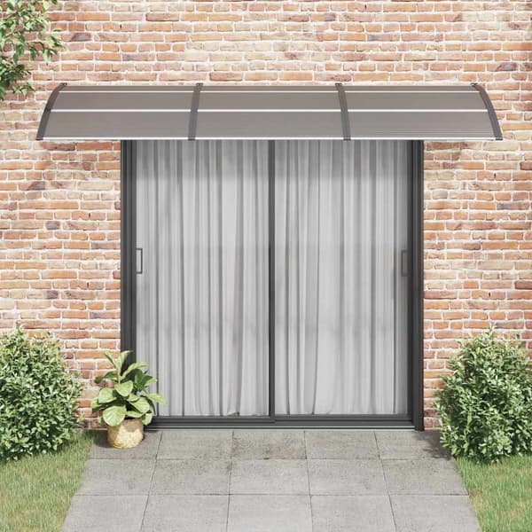 vidaXL dørmarkise sort 300x75 cm polycarbonat
