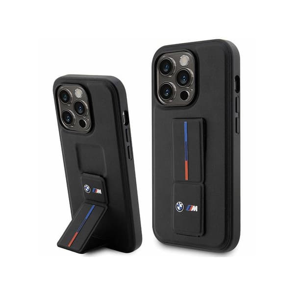 BMW Grip Stand Hot Stamp - iPhone 14 Pro cover (sort)