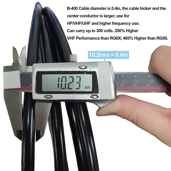 BMR-400 SMA koaksialkabel sort 5m