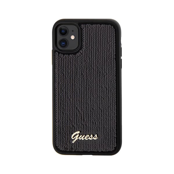 Guess Sequin Script Metal - iPhone 11 cover (sort)