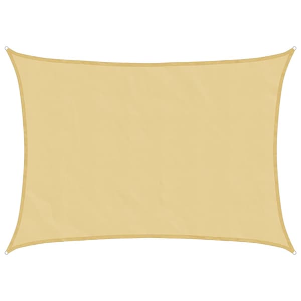 vidaXL Solskyddssegel, Sand, 8x6 m, 100 % polyester