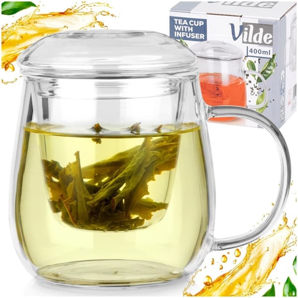 GLASKOP 400ml MED INFUSER OG LÅG 139816