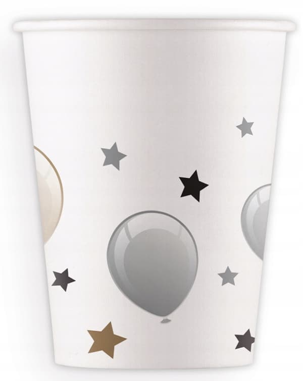 Syntymäpäiväpaperimukitjoukko 200ml 8 kpl
