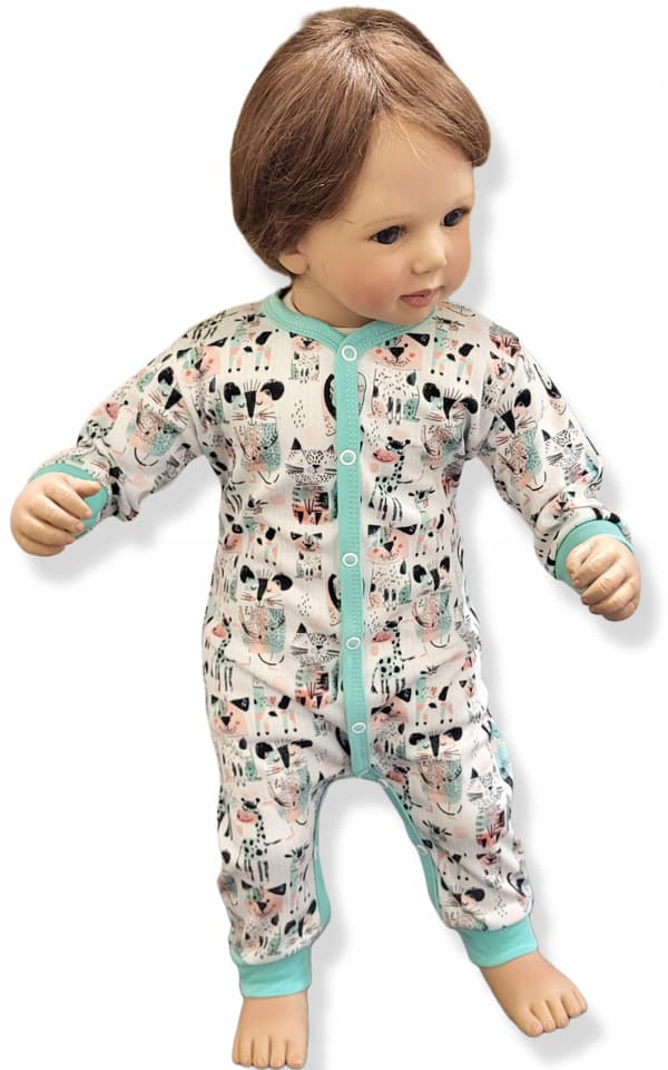 Rompers 110 knappet romper uden fødder pyjamas dyreprint