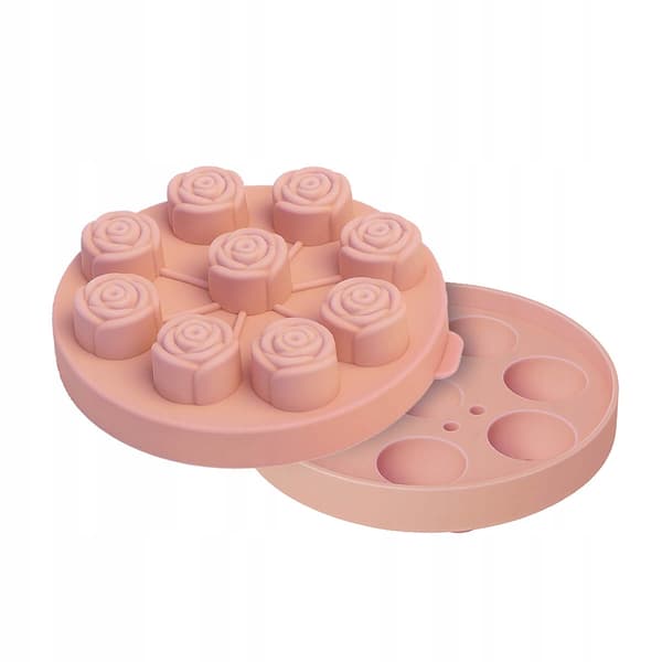 SILIKONE ISTERTNINGFORM ROSE 3D-isforme 9 stk.