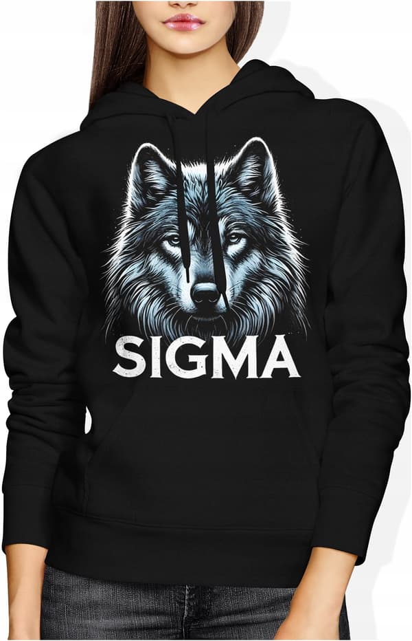 SIGMA WOLF-TRÖJA MED VARGTRYCK, DAMTRYCK, GÅVA TILL EN KVINNA