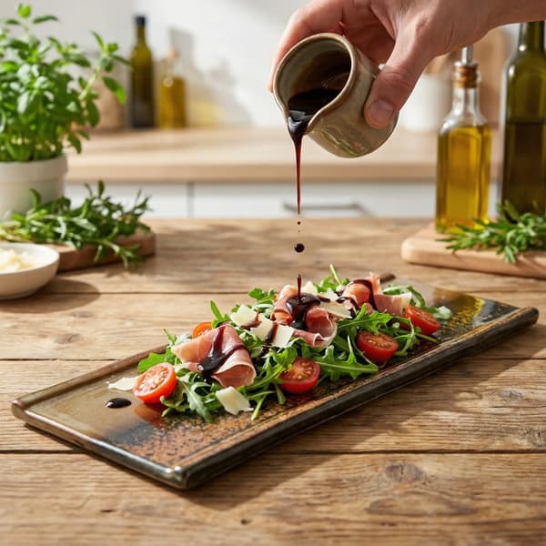 REKTANGULÄR KERAMISK TALLRIK FÖR SERVERING AV SUSHI BRUN 39×12 CM