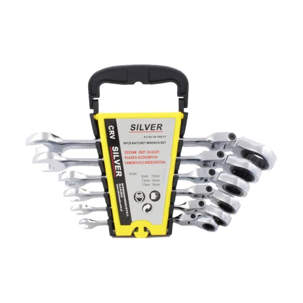 SILVER SPÄRRNYCKEL MED ÖPPEN RING, LEDAD, 6-PACK