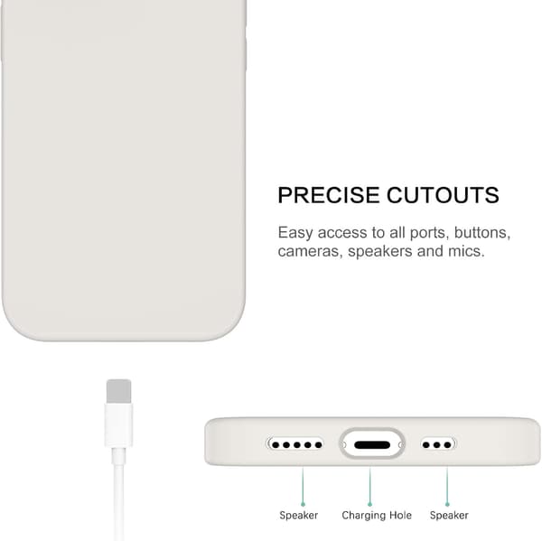 ETUI TIL APPLE IPHONE 14 PRO SILIKONE BEIGE STÆRK A2890 A2650 A2889