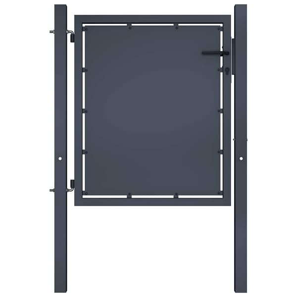 vidaXL Trädgårdsgrind i stål 100x75 cm antracit