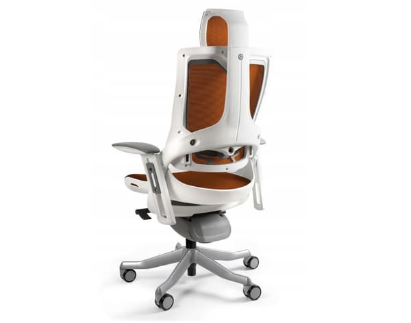 Wau 2 NW45 kontorstol i mesh, mandarin/hvid