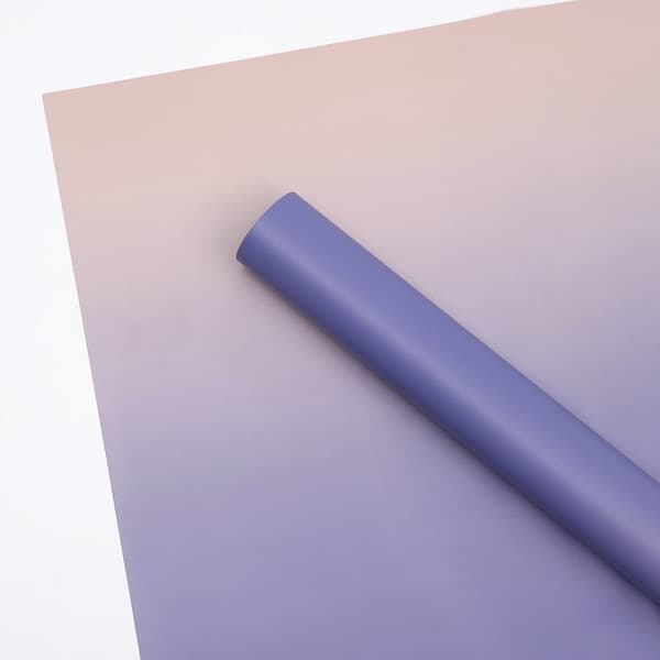 Blomsterfolie - "Gradient" Creme + lilla - Ark 50x58 cm - 20 stk.
