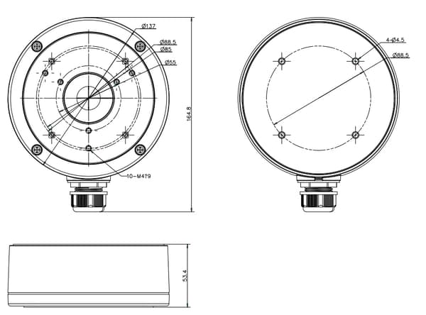 HOLDER TIL KUGLEKAMERAER DS-1280ZJ-S (SORT) Hikvision