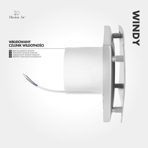Kylpyhuonetuuletin WINDY 150 S SILVER