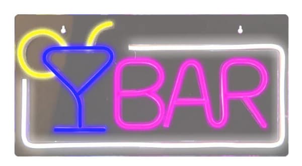 Roosa/Monivärinen LED SBS Bar Neon